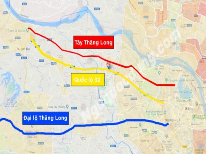 Tiến độ hoàn thiện của đoạn 4 đường tây Thăng Long